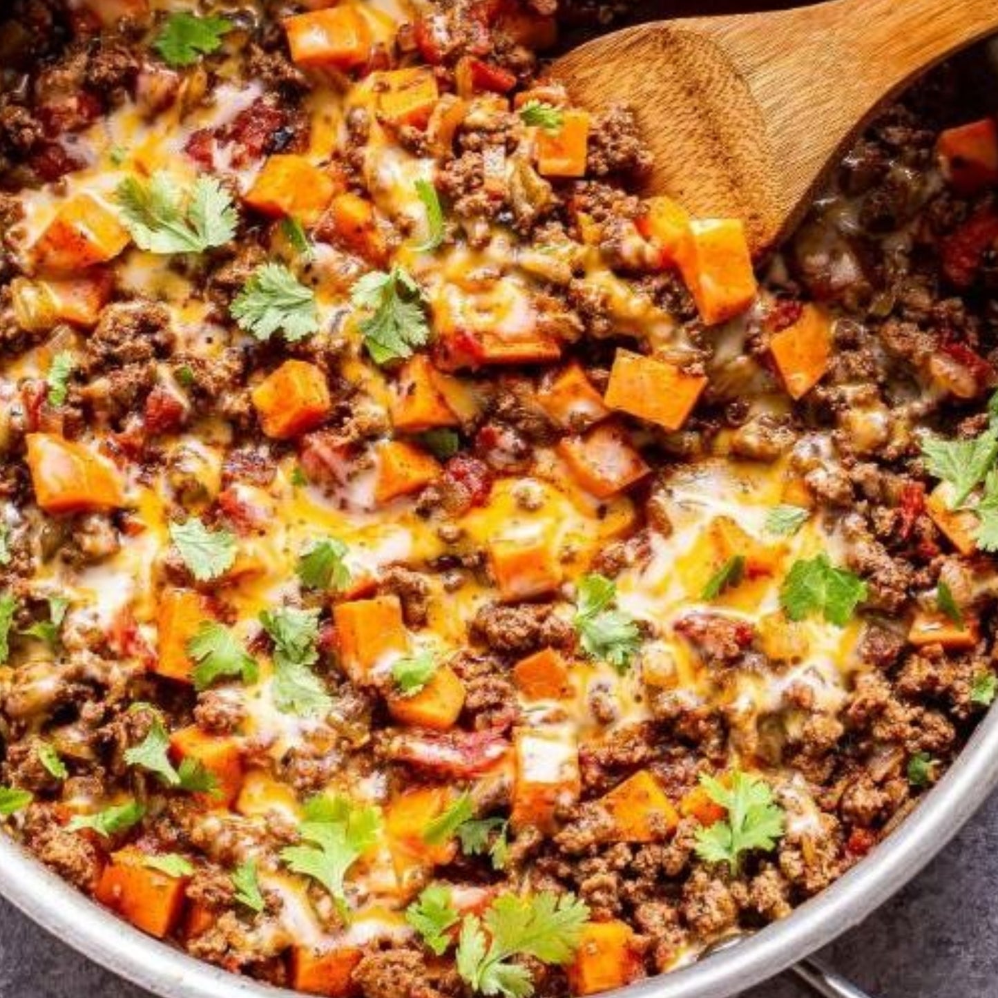 KIOSK - A1.) Ground Beef & Sweet Potato Skillet