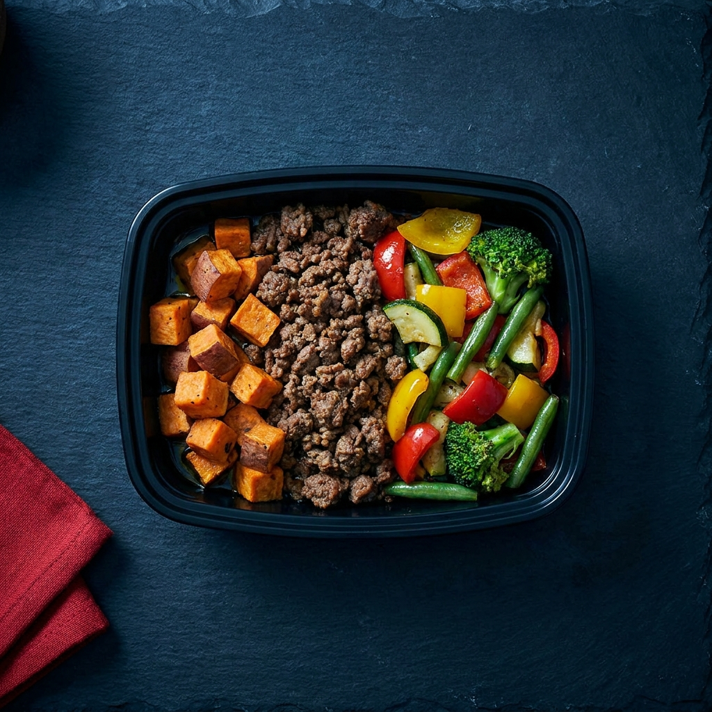 Ground Beef, Sweet Potatoes, Vegetable