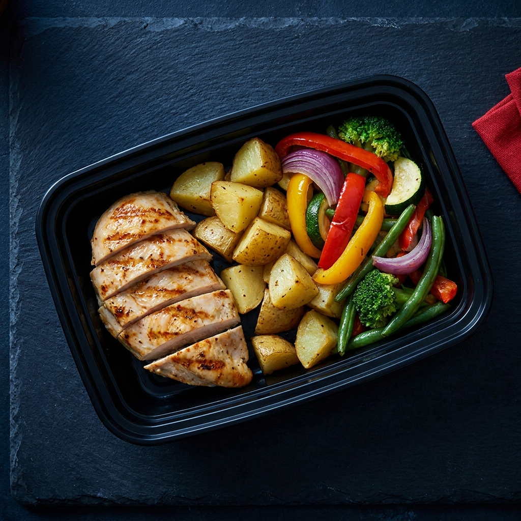 Chicken Breast, Yukon Potatoes, Vegetable